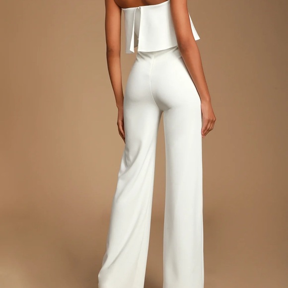 Power of Love White Strapless Jumpsuit - Picture 2 of 4